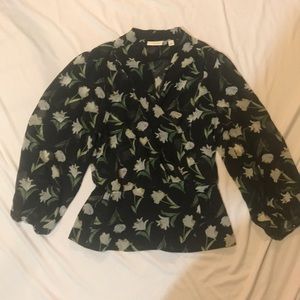 Eva Mendes for NY&Co sheer floral blouse